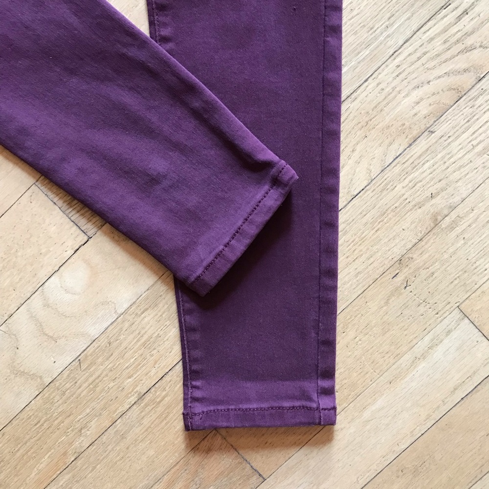 SO Jeggings NEW Womens XS Extra Small Maroon Super Stretch Skinny Mid Rise - Picture 9 of 12